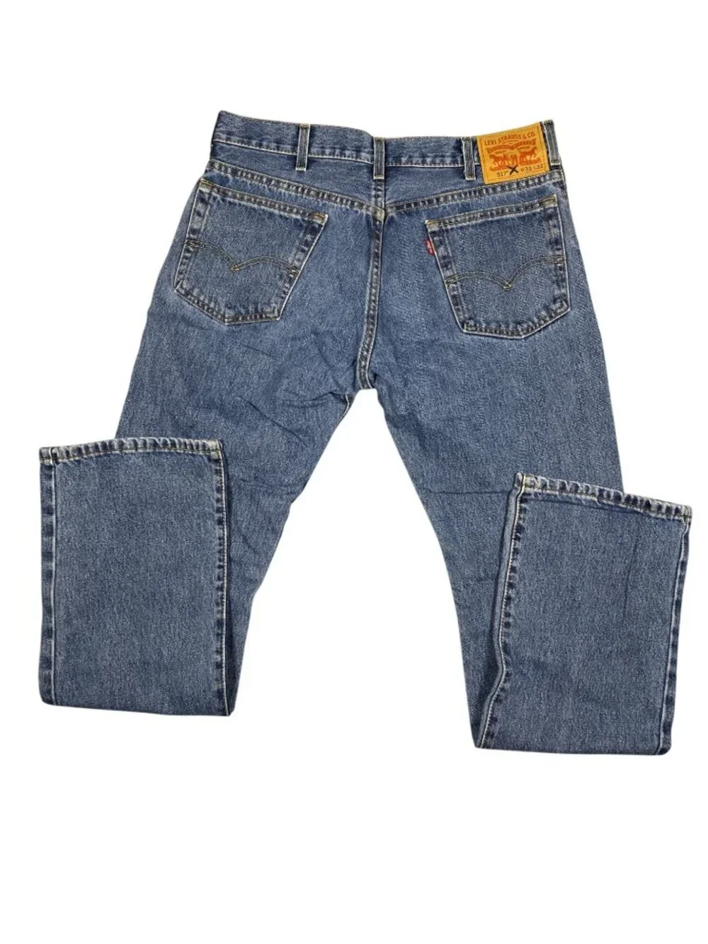 Levis 517 Bootcut Blue Denim Jeans W33 L32 100% Cotton Mens Pants